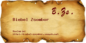 Biebel Zsombor névjegykártya