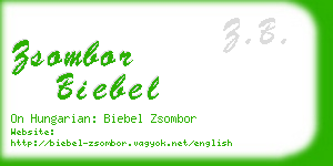 zsombor biebel business card